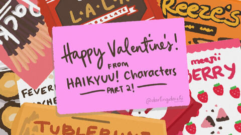 haikyuu handwriting thread: valentines pt. 2