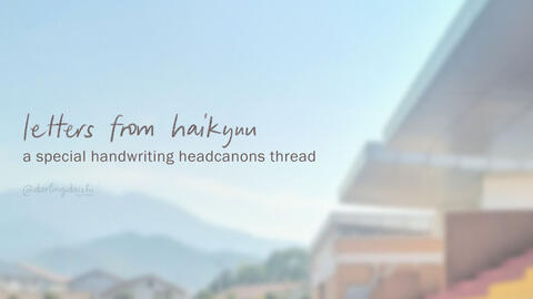 letters from haikyuu: a special handwritten thread